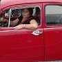 08.29.2013 - I drove Yella Gal to the tennis courts as I usually do.  When I got out I found that I was followed by this nice lady in this red VW Beetle.  We had a nice talk about our cars.